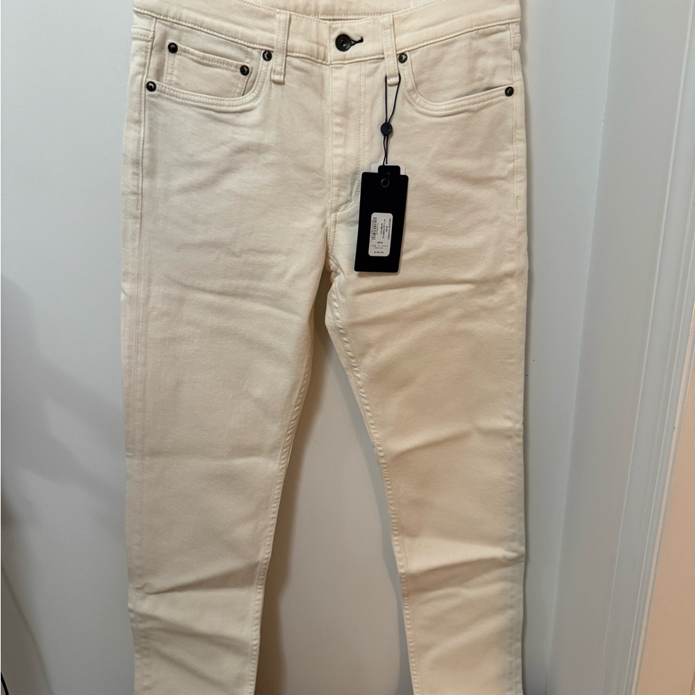 Men's Cream Rag & Bone Slim Jeans